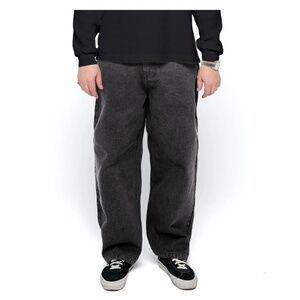 Jiberish New Baggy Black Washed Denim Jeans